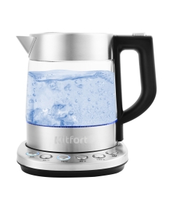 Купить Чайник электрический Kitfort КТ-648 1 л серебристый  в E-mobi
