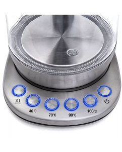 Купить Чайник электрический KITFORT КТ-616 1.5 л серебристый, прозрачный  в E-mobi