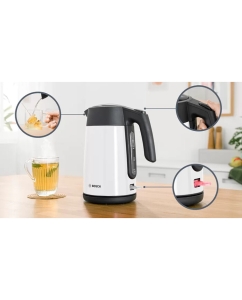 Купить Чайник электрический Bosch TWK7L461 1.7 л белый  в E-mobi
