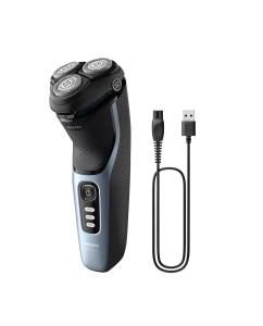 Купить Электробритва Philips Series 3000 S3243/12 синяя, черная  в E-mobi