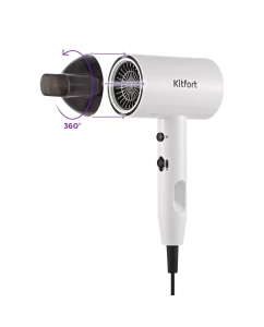 Купить Фен Kitfort КТ-3255 1800 Вт белый  в E-mobi