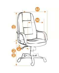 Купить Кресло СН747 экокожа, коричневый, 36-36  в E-mobi