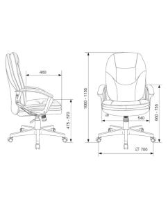 Купить Офисное кресло или стул Кресло руководителя Бюрократ CH-868N темно-коричневый NE-15 искусс  в E-mobi