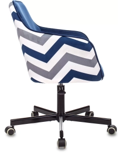Купить Кресло Бюрократ CH-380M сапфировый Italia 17 зигзаг крестовина металл  в E-mobi