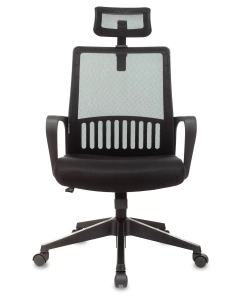 Купить Кресло БЮРОКРАТ MC-201-H, на колесиках, ткань, черный [mc-201-h/tw-11]  в E-mobi