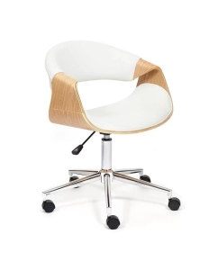 Купить Кресло компьютерное офисное на колесиках Tetchair BEND натуральный, кож/зам белый в E-mobi