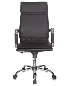 Купить Кресло руководителя Бюрократ CH-993/BLACK, черный/хром  в E-mobi