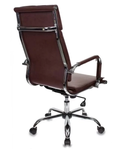 Купить Кресло руководителя Бюрократ CH-993/BROWN, коричневый/хром  в E-mobi
