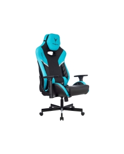 Купить Игровое кресло Бюрократ Knight Thunder 5X Черный, экокожа / Голубой, экокожа в E-mobi