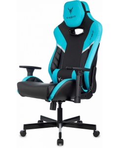 Купить Игровое кресло Бюрократ Knight Thunder 5X Черный, экокожа / Голубой, экокожа  в E-mobi