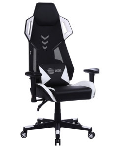 Купить Кресло игровое Cactus CS-CHR-090BLW черный/белый эко.кожа крестовина пластик  в E-mobi