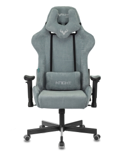Купить Кресло игровое ZOMBIE VIKING KNIGHT LT28 FABRIC серо-голубой крестовина металл  в E-mobi