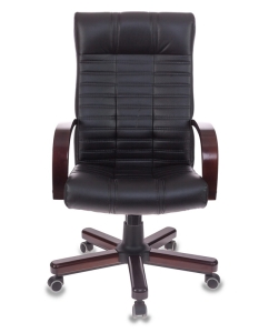 Купить Кресло руководителя Бюрократ KB-10/WALNUT 1034886, черный  в E-mobi