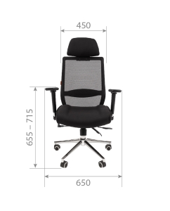 Купить Компьютерное кресло Chairman 555 LUX черный  в E-mobi