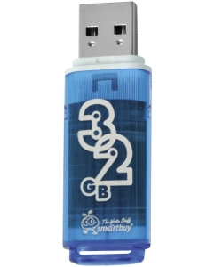 Купить Флешка Smartbuy Glossy 32 ГБ голубой (SB32GBGS-B)  в E-mobi