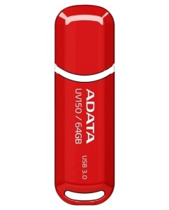Купить Флешка ADATA UV150 64ГБ Red (AUV150-64G-RRD)  в E-mobi