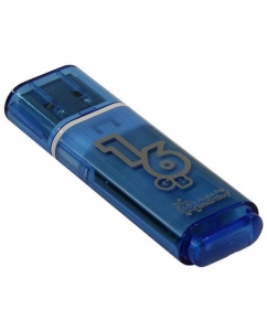 Купить Флешка SmartBuy Glossy 16ГБ Cyan (SB16GBGS-B)  в E-mobi