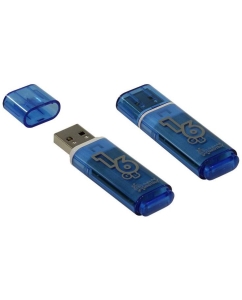 Купить Флешка SmartBuy Glossy 16ГБ Cyan (SB16GBGS-B)  в E-mobi