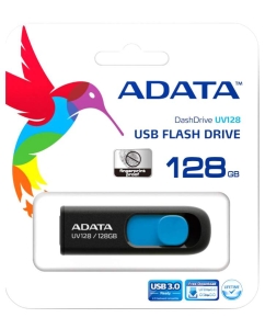 Купить Флешка ADATA UV128 128ГБ Blue/Black (AUV128-128G-RBE)  в E-mobi