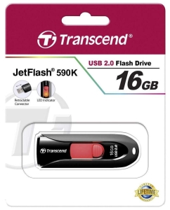 Купить Флешка Transcend JetFlash 590 16ГБ Red/Black (TS16GJF590K)  в E-mobi