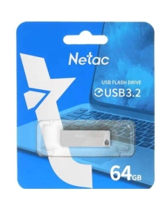 Купить Флешка Netac NT03UM1N-064G-32PN 64 ГБ Silver  в E-mobi