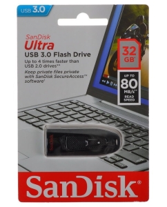 Купить Флешка SanDisk Cruzer Ultra 32ГБ Black (SDCZ48-032G-U46)  в E-mobi