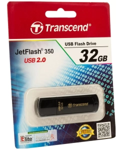 Купить Флешка Transcend JetFlash 350 32ГБ Black (TS32GJF350)  в E-mobi