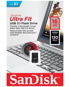 Купить Флешка SanDisk Ultra Fit 16ГБ Black (SDCZ430-016G-G46)  в E-mobi