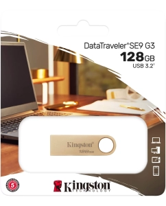 Купить Флешка Kingston DataTraveler SE9 128ГБ золотистый  в E-mobi