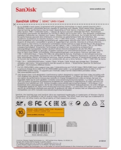 Купить Карта памяти SanDisk SDXC 256ГБ Ultra Class 10 UHS-I U1 (150 Mb/s)  в E-mobi