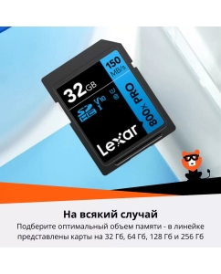 Купить Карта памяти Lexar Professional SDXC 256GB 800x PRO  в E-mobi