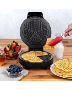 Купить Электровафельница Kitfort КТ-3617 черная, серебристая  в E-mobi