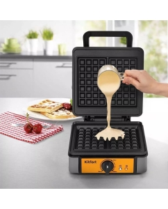 Купить Электровафельница Kitfort КТ-1694 серый  в E-mobi