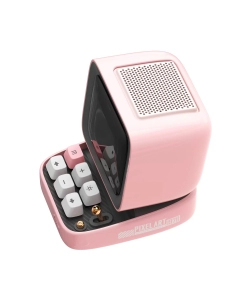 Купить Портативная колонка Divoom Ditoo Pro с пиксельным LED-экраном - розовая  в E-mobi