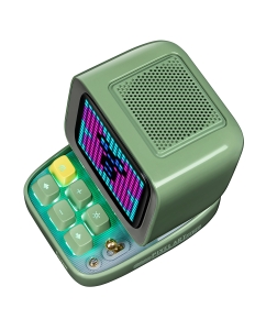 Купить Портативная колонка Divoom Ditoo Mic с микрофоном и пиксельным LED-экраном - зеленая  в E-mobi