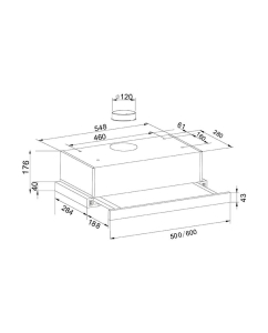 Купить Вытяжка встраиваемая Oasis UV-60B черный  в E-mobi