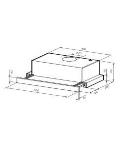 Купить Вытяжка встраиваемая LEX Honver G 500 серый  в E-mobi