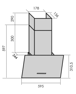 Купить Вытяжка настенная MBS GARTENZIA 160 1М Black  в E-mobi