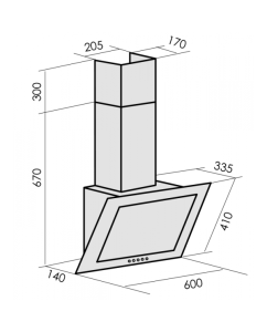 Купить Вытяжка настенная MBS GALTONIA 160 черный  в E-mobi