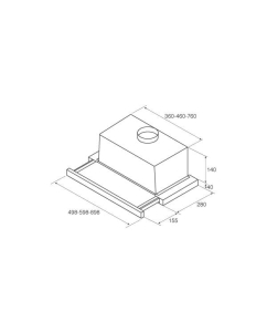 Купить Вытяжка встраиваемая JETAIR AURORA LX/CR/F/50 бежевый  в E-mobi