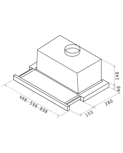 Купить Вытяжка встраиваемая Elica Elite 14 LUX BL/A/60 черный  в E-mobi