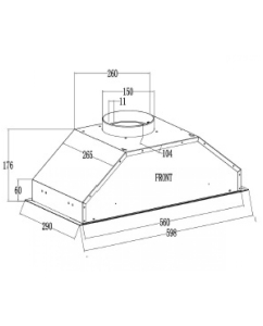 Купить Вытяжка встраиваемая Schtoff Elemento 60 Inox серебристый  в E-mobi
