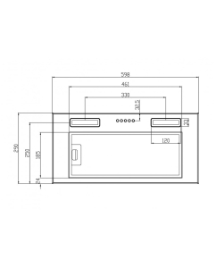 Купить Вытяжка встраиваемая Schtoff Elemento 60 Inox серебристый  в E-mobi