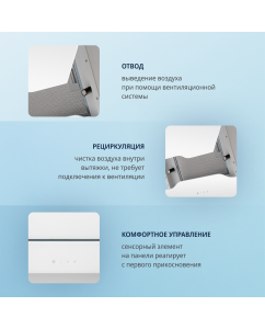 Купить Вытяжка настенная Delonghi LINEA 608 BB белая  в E-mobi