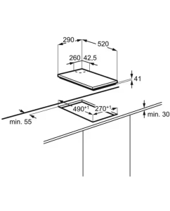 Купить Встраиваемая варочная панель газовая Electrolux EGC3322NVK черный  в E-mobi