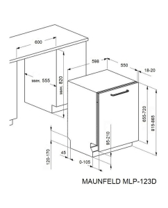 Купить Встраиваемая посудомоечная машина MAUNFELD MLP-123D Light Beam  в E-mobi