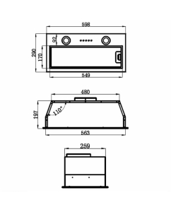 Купить Вытяжка встраиваемая MAUNFELD THAMES 601PM черный  в E-mobi
