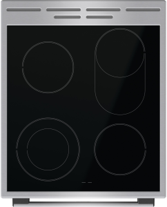 Купить Электрическая плита Gorenje GEC5C61XPA серебристый, черный  в E-mobi