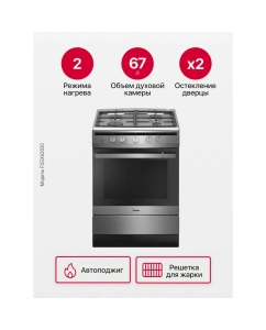 Купить Газовая плита Hansa FCGX62020 Silver  в E-mobi