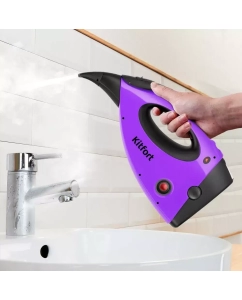 Купить Пароочиститель Kitfort КТ-9139 черный, фиолетовый  в E-mobi